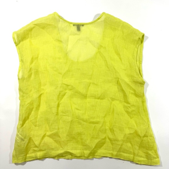 Eileen Fisher Organic Linen Top Sleeveless Scoop Neck - Picture 2 of 6